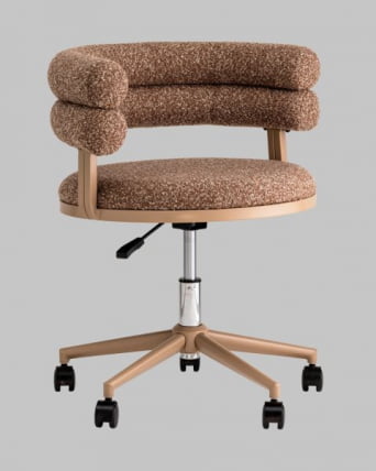 Стул офисный Ponty светло-коричневый бежевые ножки_0