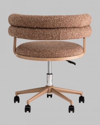 Стул офисный Ponty светло-коричневый бежевые ножки_2
