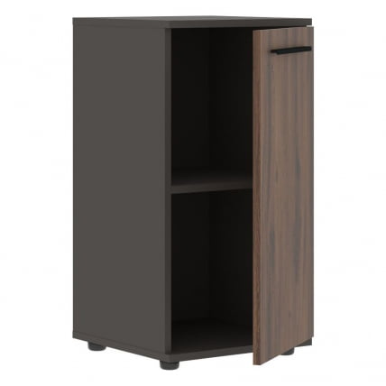 Шкаф колонка с глухой малой дверью EDIS ELCS 42.1 Дуб Денвер темный Черный Мокко_1