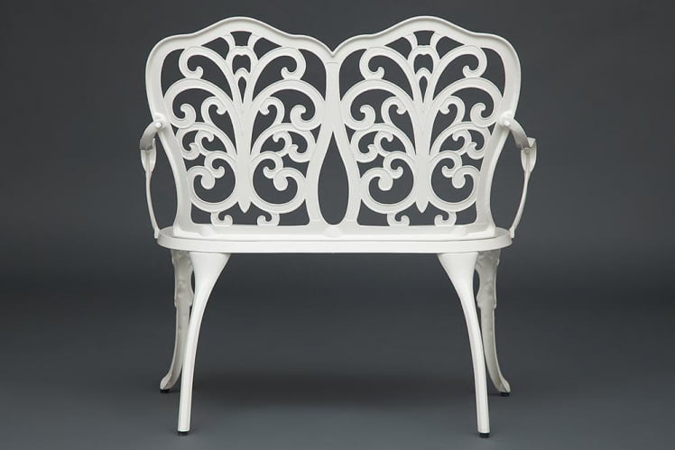 Скамья Secret De Maison Symphonie алюминиевый сплав, 95х56х92см, butter white_4