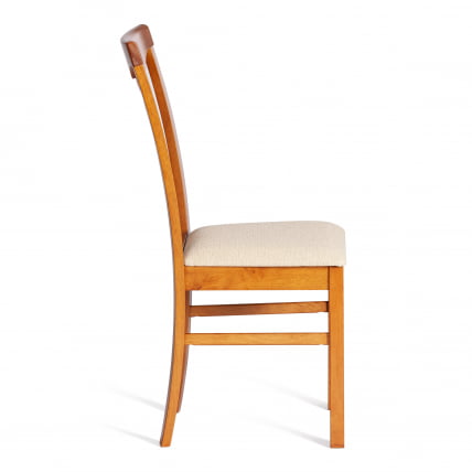 Стул Гермес/ Hermes дерево гевея, 43х49х94см, Espresso, ткань бежевая (S178-4)_1