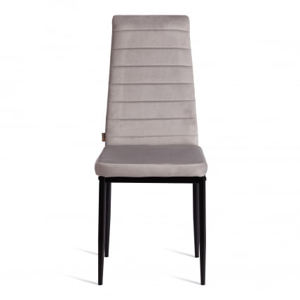 Стул Easy (mod. JSC02-1) металл, флок, 41 х 52 х 96 см, Light grey (светло-серый) HLR14 / черный_4
