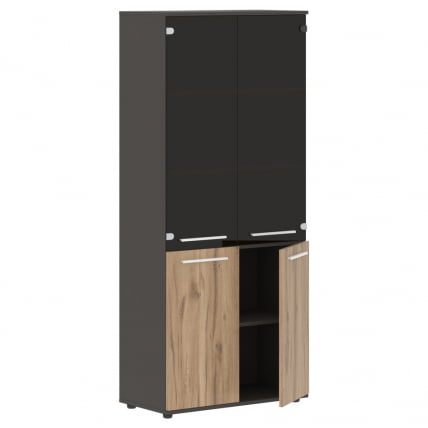 Шкаф комбинированный EDIS EHCS 85.2 Дуб Денвер светлый Белый Мокко_1