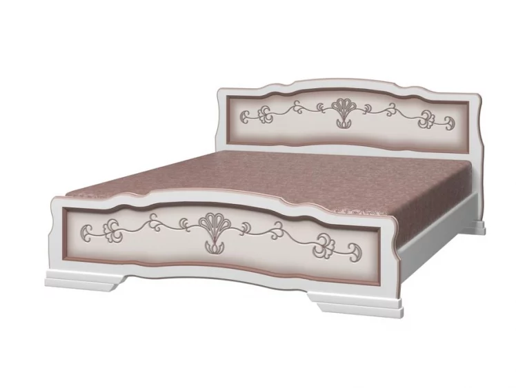 Кровать из массива Карина-6 200х180 Слоновая кость_0