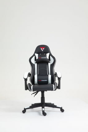 Кресло спортивное TopChairs Shadow черно-белый_1