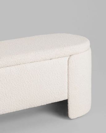 Банкетка Такс с местом для хранения букле белый / Taks_2