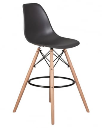 Стул барный DOBRIN DSW BAR (ножки светлый бук, цвет темно-серый (GR-04)) 2 шт_2