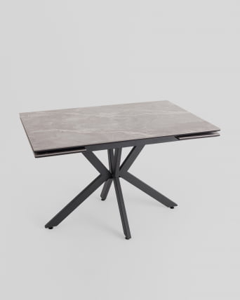 Стол раскладной Marmer 120-180*80*76 см керамика антрацит_1