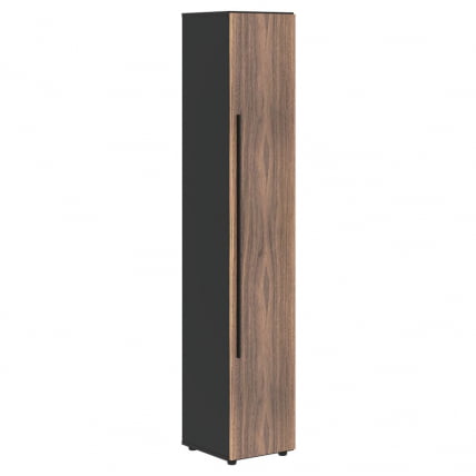 Шкаф-колонка с глухой дверью (правый) VELION VENEER VRHCS 40.1 R Американский орех Яшма черная_0