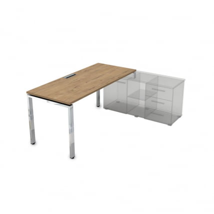 Стол рабочий, прямолинейный три опоры, правый GLOSS LINE НСТП-П.996 Teakwood_0