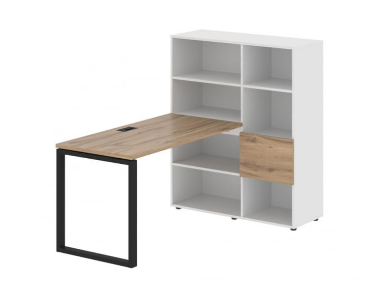 Рабочая станция EDIS EQRST 1113 Дуб Денвер светлый Черный Белый Рабочая станция EDIS EQRST 1113 Дуб Денвер светлый Черный Белый_0