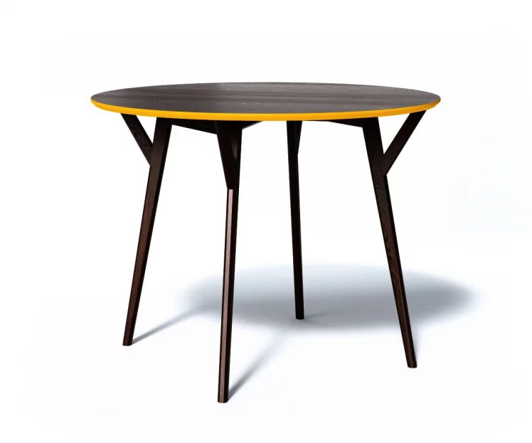 Обеденный стол CIRCLE (Дуб венге/шафрановый)_0