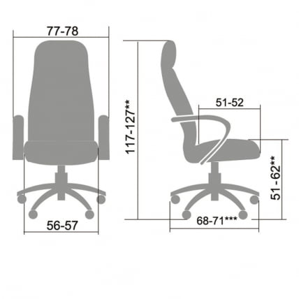 Кресло руководителя Metta LK-11 Pl 721 Черное_2
