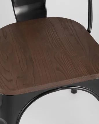 Стул Tolix Wood 850 Черный_8