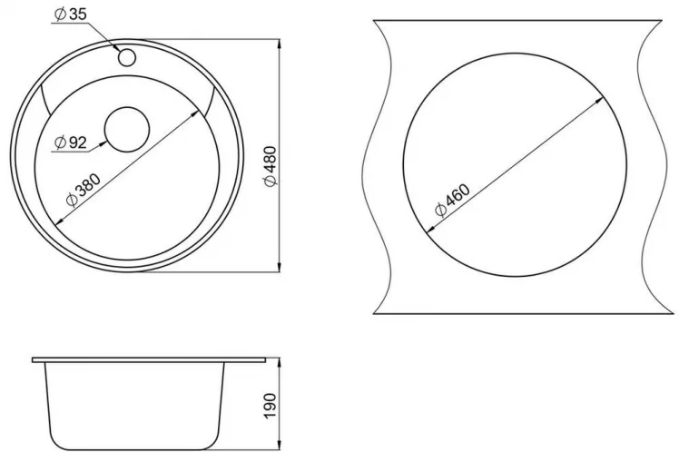 Кухонная мойка STANDART 4802 Классик_2
