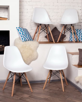 Стул Еамес Стйле ДСВ белый 4 шт. комплект (разборный каркас) / Eames Style DSW_4