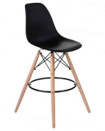 Стул барный DOBRIN DSW BAR (ножки светлый бук, цвет сиденья черный (B-03)) 2 шт_2