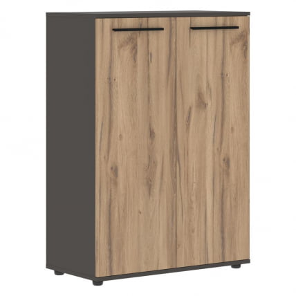 Шкаф с глухими средними дверьми EDIS EMCS 85.1 Дуб Денвер светлый Черный Мокко_0