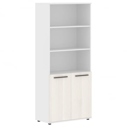 Шкаф с одним комплектом глухих малых дверей EDIS EHCS 85.5 Ясень Траун Мокко Белый_0