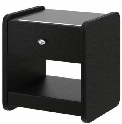 Тумба прикроватная с 1 ящиком №2 Черная_0