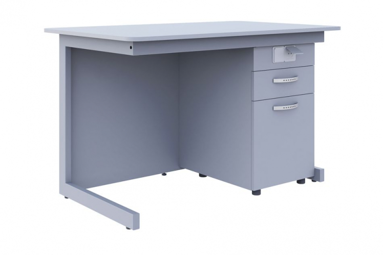 Стол преподавателя для кабинета физики/ химии/ биологии Серый/Серый_0