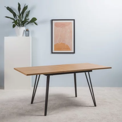 Стол раздвижной Диего 120-160 Дуб Корбридж_БЕЛЫЙ_6