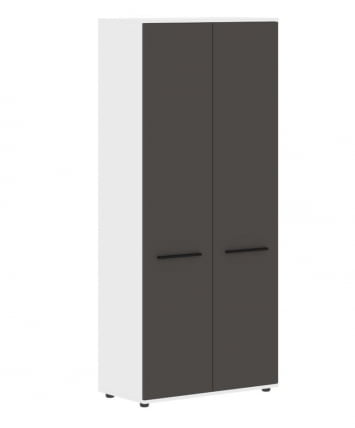 Шкаф с глухими дверьми EDIS EHCS 85.1 Мокко Черный Белый_0