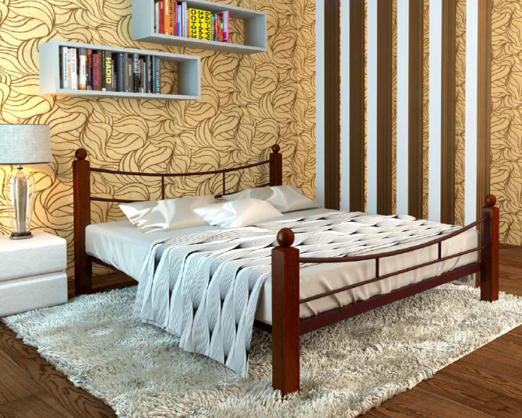 Кровать София Lux plus 1600х1900 Медная шагрень_1