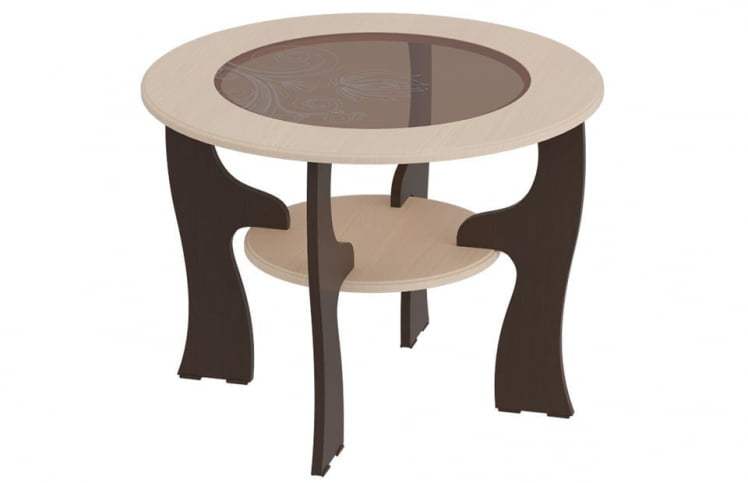 Стол журнальный №13 (клен с тиснением,венге)_0