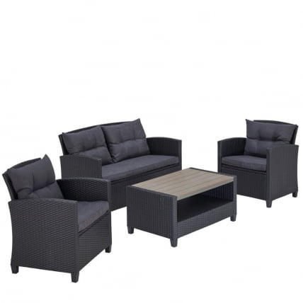 Плетеный комплект мебели с диваном AFM-804G Dark Grey_0