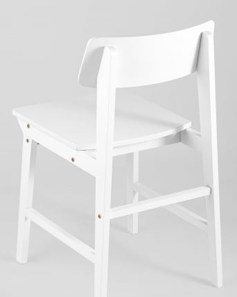 Стул ОДЕН ВООД кс2 из массива гевеи Белый / ODEN WOOD x2_6