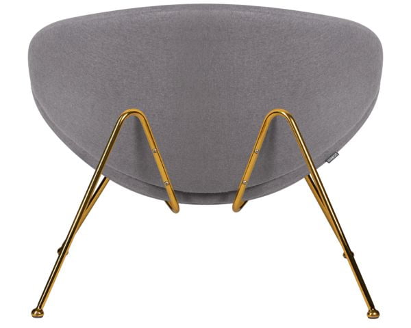 Кресло дизайнерское DOBRIN EMILY (серая ткань AF7, золотое основание) 2 шт_5