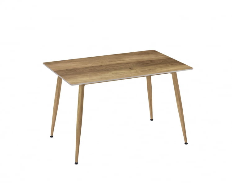 Стол обеденный Austen/Остин столешница керамика (матовая) /опоры металл, цвет натуральное дерево, 120x80x75(+1) см_0