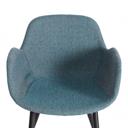 Стул VALENTINO (mod. PC45-2) металл/экокожа/ткань, 55 х 58 х 81 см, Turquoise (бирюзовый)/Grey (серый)/черный_5