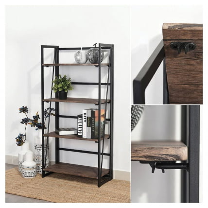 Стеллаж на металлокаркасе BRABIX LOFT SH-001 Мореный дуб_9