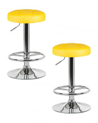 Табурет барный DOBRIN BRUNO (желтый) 2 шт_0