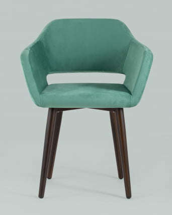 Стул с подлокотниками Саймон велюр Морской_3