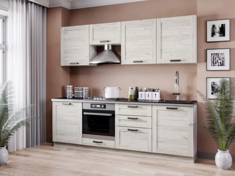 Тумба кухонная 800 с 3 ящиками ЛЮКС (4) Тип 1 Винченца ЛД 234.930.000.024 Белый Дуб Крафт белый_2