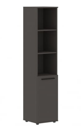 Шкаф-колонка с глухой малой дверью EDIS EHCS 42.5 Мокко Черный Мокко_0