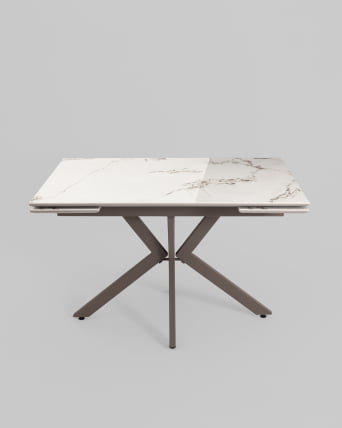 Стол раскладной Marmer 120-180*80*76 см керамика капучино_4