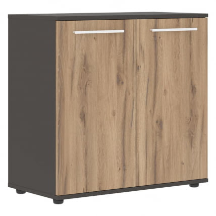 Шкаф с глухими малыми дверьми EDIS ELCS 85.1 Дуб Денвер светлый Белый Мокко_0