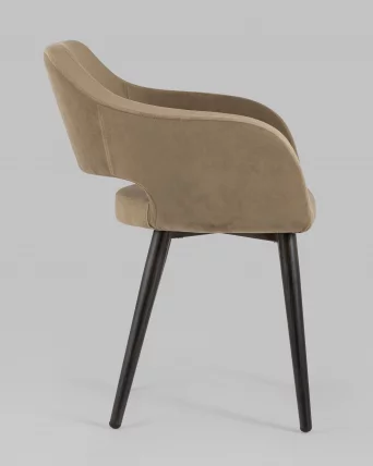 Стул с подлокотниками Саймон велюр Капучино_2