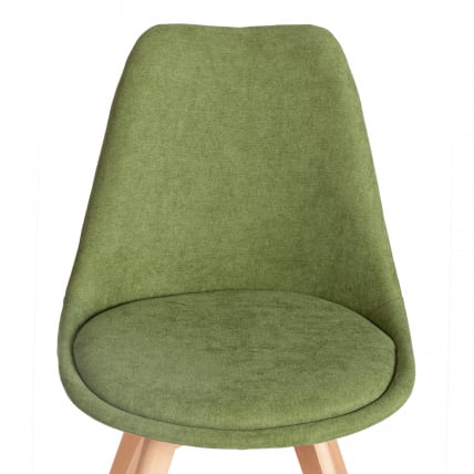Стул TULIP SOFT (mod. 053V) дерево/пластик/ткань, 49,5 x 54,5 x 84 см, Зеленый (Green) LY1701-7_5