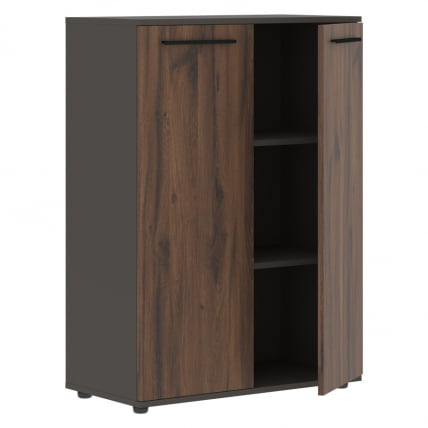 Шкаф с глухими средними дверьми EDIS EMCS 85.1 Дуб Денвер темный Черный Мокко_1