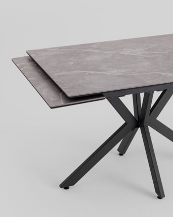 Стол раскладной Marmer 120-180*80*76 см керамика антрацит_8