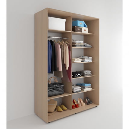 Шкаф-купе 2-х дверный Акцент-Лайт 3 1000х600 Дуб крафт золотой_1