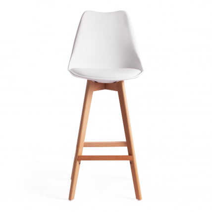 Стул барный TULIP BAR (mod. C1014H-1) пластик/дерево, 42 х 47,5 х 104 см, White (Белый) 70029/ натуральный_4