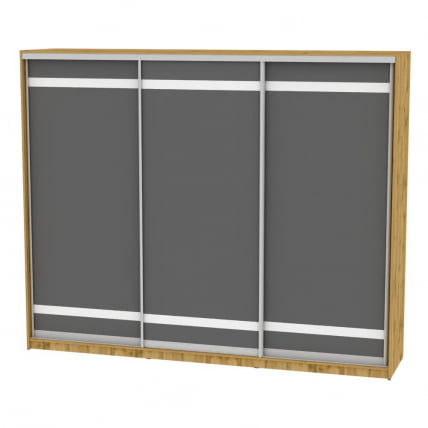 Шкаф-купе B-230х270х60-2(ДВ-Графит-D9D9D9)_0