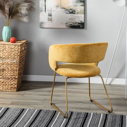 Кресло Hugs К желтый/Линк золото_9