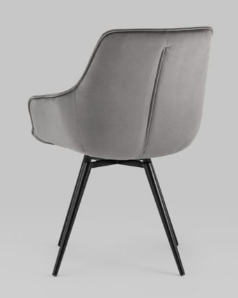 Стул вращающийся Сеул велюр Темно-серый_5